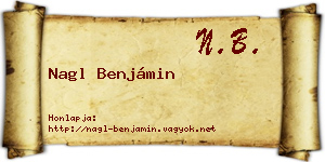 Nagl Benjámin névjegykártya